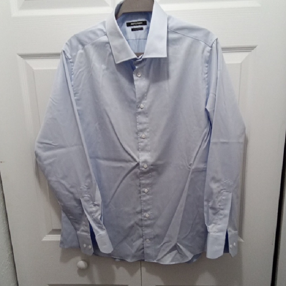 Blue Long Sleeve Dress Shirt Formal